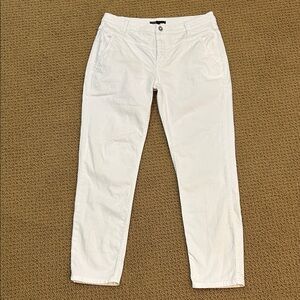 Maje Poesie High Rise Slim Tapered Leg White Jeans size 30